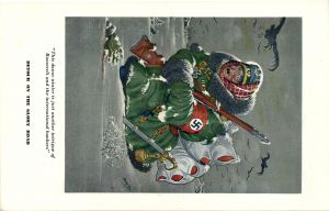 1944 г. Антифашистская пропаганда Политическая Карикатура , Рисунки Американского Художника Артура Зика. Размер 17,8 х11,5 см. ― Лучший магазин по коллекционированию pugachev-studio.ru