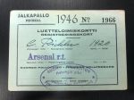 Билет Футбол 1946 г.