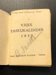 1950 г. Мини Календарь, Ежедневник.